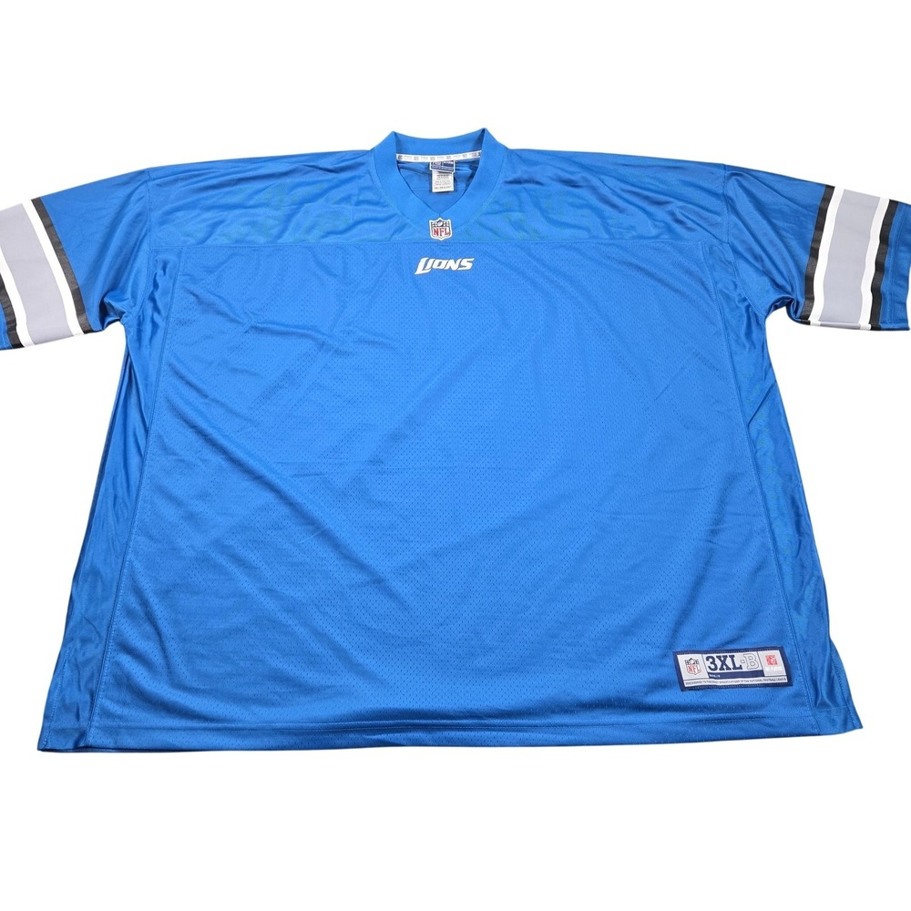 Detroit Lions Jersey Mens 3XLB Blue NFL Football NFL Pro Line Mesh Blank